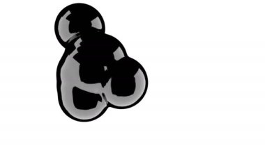 3D siyah metabol Fütürist kavram Dijital soyut arkaplan yağ sıvısı