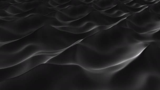 Black oil wave liquid drop falling Fundo de apresentação de negócios Arte conceitual Cenário ondulado — Vídeo de Stock