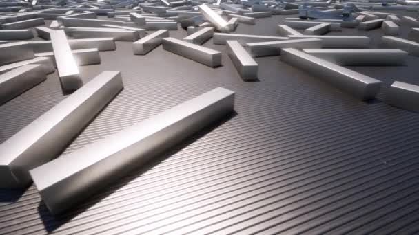 近代的な金属製のスチールボックス｜工業用テクノコンセプト — ストック動画