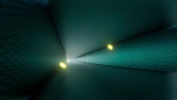 Neonowy korytarz ultrafioletowy Nowoczesne światła Futurystyczny laser tło fluorescencyjny tunel — Wideo stockowe