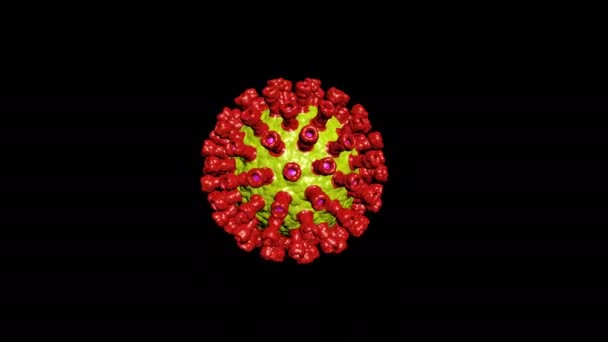 オミクロンウイルス突然変異コロナウイルスワクチン医学パンデミックコロナウイルスcovidコンセプト疫学 — ストック動画