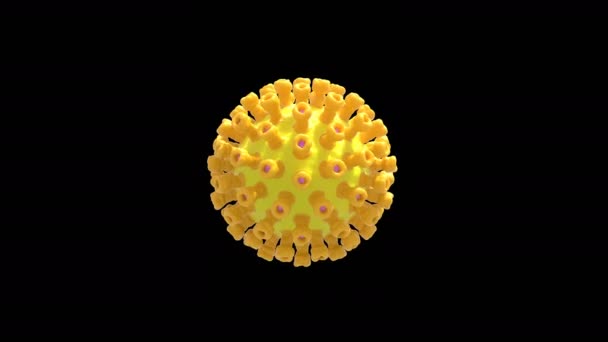 Doença da mutação do vírus da gripe corona pandémica conceito médico omicron — Vídeo de Stock