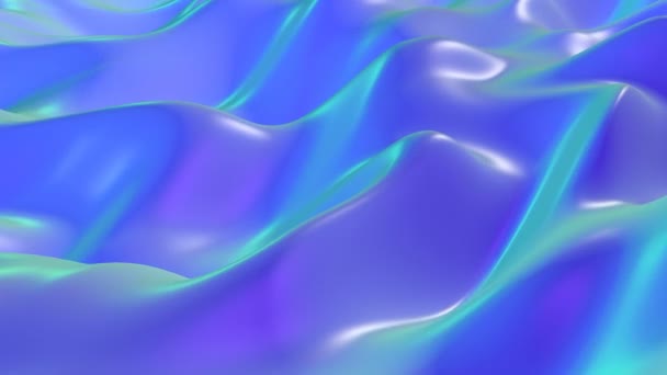 Blue colorful wave reflection surface macro intro able to loop seamless — Stockvideo