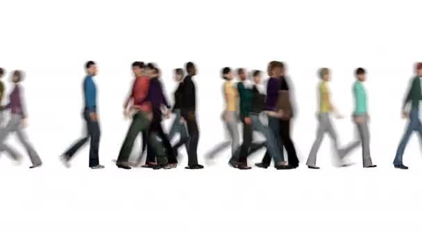 Crowd of people blur lifestyle design Urban concept busy street pedestrian — Video Stock