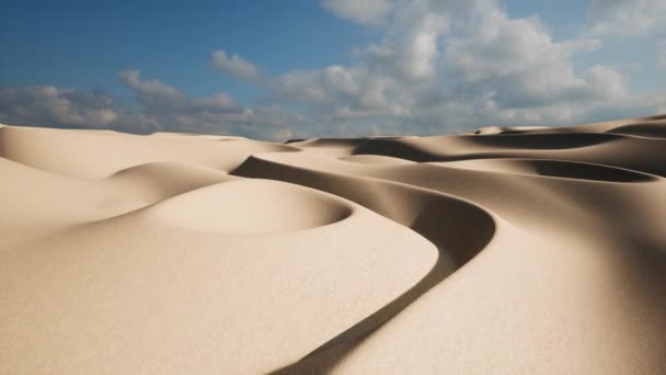 Dunes in the sandy desert hot weather nature landscape — 비디오