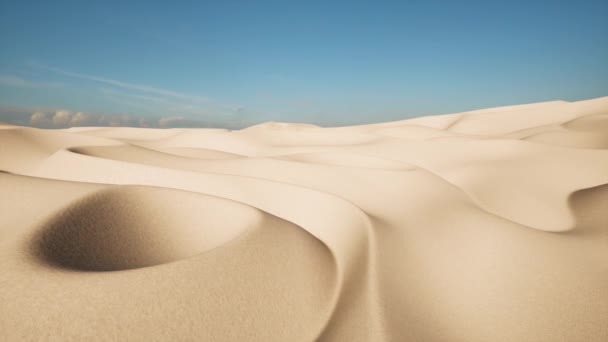 Sanddünen Sonnenlicht blauer Himmel schöne Landschaft Urlaub Reise Afrika Blick — Stockvideo