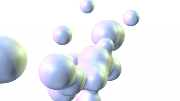 Тенденция цвета метаболы поверхности макрос на белом — стоковое видео