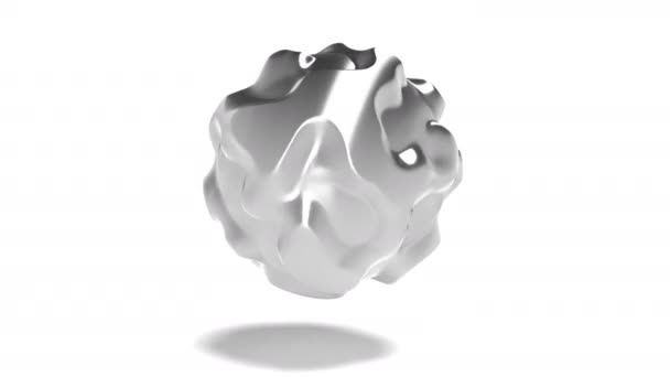 3D型流体艺术中的金属球体噪声，能够无缝循环 — 图库视频影像