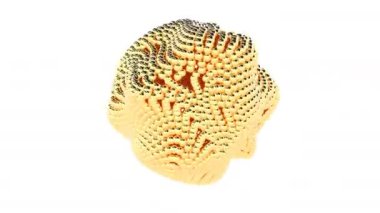 Güzel altın gürültü küreleri 3d modayı takip eden modern zemin kusursuz döngü oluşturur