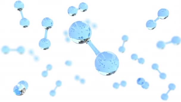 Hydrogen molecule pharmaceutical medicine science able to loop seamless — Stock Video