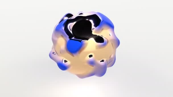 金の金属球シームレスにループすることができる現代の最小限のアニメーションデザイン — ストック動画