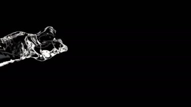 Jet of clear water Water drop falling Abstract liquid super slow motion 1000 FPS