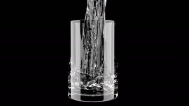 Water poured into glass Fresh liquid super slow motion 1000 FPS