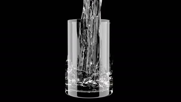 Water poured into glass Fresh liquid super slow motion 1000 FPS — Stockvideo