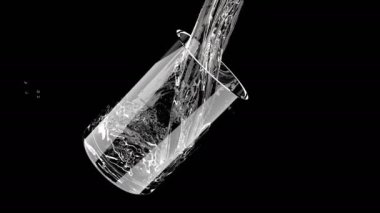 Cama su döküldü Sağlıklı yaşam tarzı Süper yavaş çekim 1000 fp