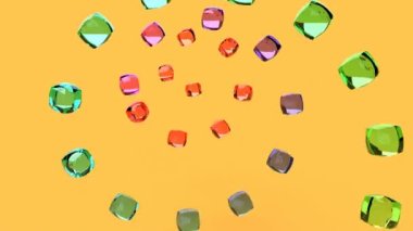 Color glass spheres modern minimal concept able to loop seamless