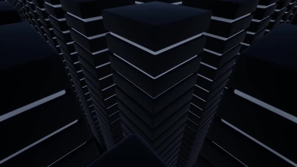 Servers data center Bitcoin farm Virtual space Computer animation — Video