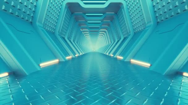 Corridor technologique Construction concept d'entreprise Technologie industrielle Technologies futures — Video