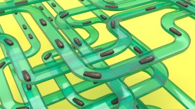 Tabutlar taşınabilir minimal tasarım 3d biçiminde dikişsiz döngü yapabilir