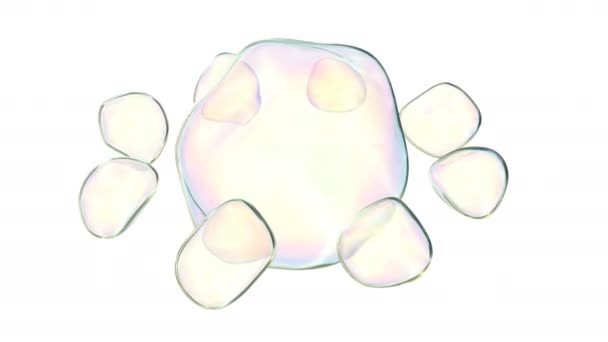Tvål bubblor i 3D-stil Fräsch natur Abstrakt vätska kunna loop sömlös — Stockvideo