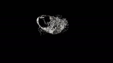 Su siyah yavaş çekimde süper sıçrar 1000 fps 4k