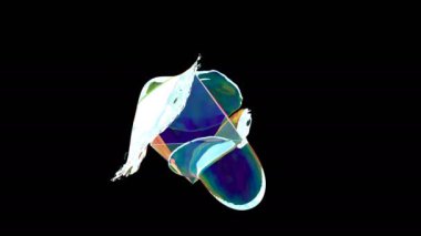 Nesnenin üzerine su sıçrar Süper yavaş çekim 1000 FPS 4k