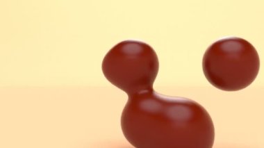 Kırmızı metaballar çağdaş 3d biçiminde büyürler. Özet olarak basit giriş 4k dizaynı.