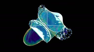 Suyu soyut 3d tarzında siyah süper yavaş çekimde 1000 FPS 4k 'ye serp.