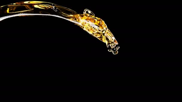 Whiskey Leje Abstrakcyjny Płyn Nalanie Piwa Super Slow Motion 1000 — Wideo stockowe