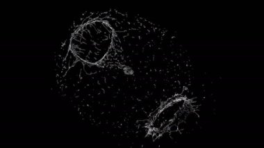 Şeffaf Su Damlası Çarpıştırıcısı Sıvı Taze doğa Süper yavaş çekim 1000 FPS 4k