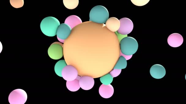 ソフトボール球上の背景3Dスタイル単にモーショングラフィックス4K — ストック動画