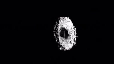 Spread water fluid liquid droplets collide super slow motion 1000 fps 4k