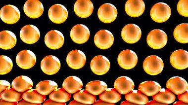 Turuncu yumuşak küreler modern 3d tarzı alfa kanal giriş hareketi grafiksel 4k