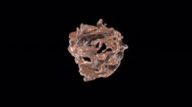 Chocolate splash healthy food alpha channel super slow motion 1000 FPS 4k