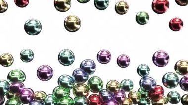 Soft color metal spheres Fluid art intro with alpha channel 4k