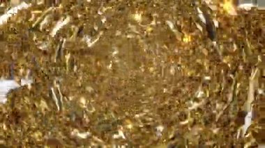Golden Fantasy light background Future technology cave treasure luxury 3d style 4k