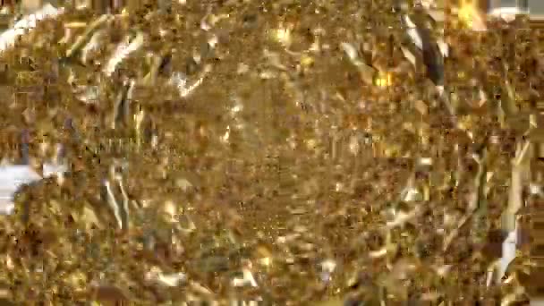 Golden Fantasy Light Background Future Technology Cave Treasure Luxury Style — Wideo stockowe