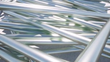 Steel pipes Technology concept Industrial manufacturing factory 3d style 4k