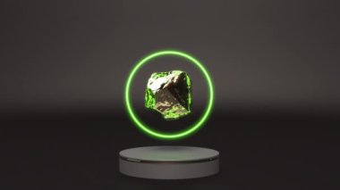 Gold stone mockup scene intro able to loop seamless 4k