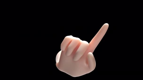 Finger Index Gesture Prohibition Transparent Backdrop — Stockvideo