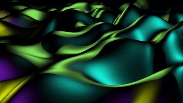 Black Wave Gradient Liquid Loop Futuristic Motion Graphic Intro Able — Stok video