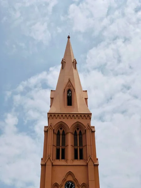 Paul Church Thoothukudi Tamilnadu Religious Architecture Blue Sky Background — Stock Photo, Image