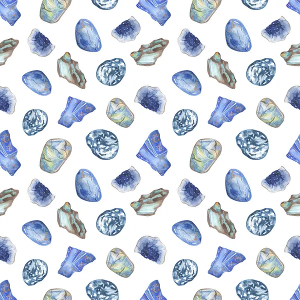 Kryształy Lecznicze Dla Czakry Trzeciego Oka Azuryt Lapis Lazuli Labradoryt — Zdjęcie stockowe