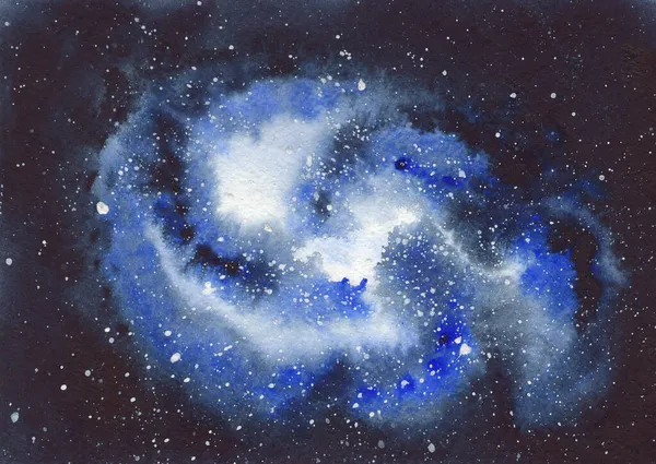 Spiral Cosmic Galaxy Outer Space Watercolor Open Space — Stock Photo, Image