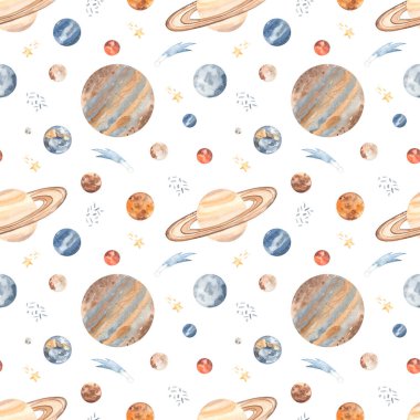 Güneş sistemi civası, Mars, dünya, Venüs, Jüpiter, Satürn, Neptün, Pluto, Uranüs gibi beyaz arkaplandaki gezegenler.