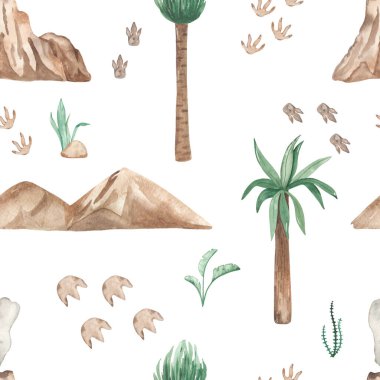 Şirin dinozorlar çocuklar, bitkiler, kabuklar, bulut, yusufçuk suluboya seti 