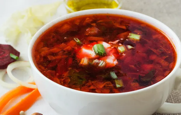 Beet soup — Stock Photo, Image