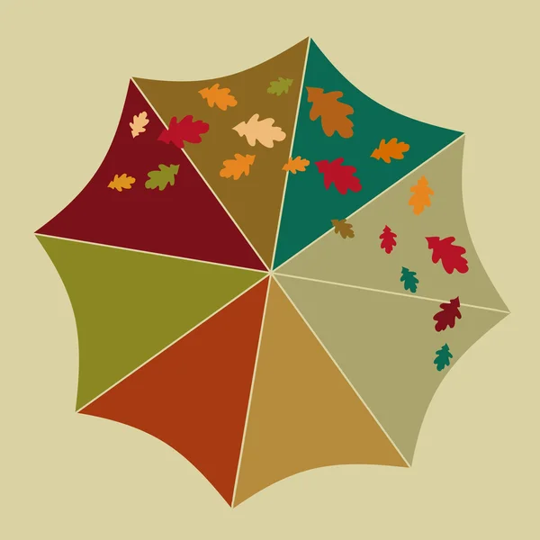 Paraplu, herfst. — Stockvector