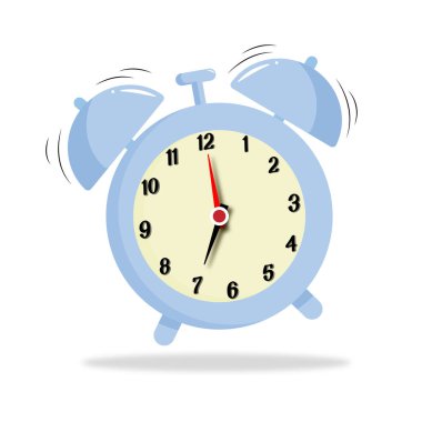 Saat 8 yönünde mavi alarm çalıyor.