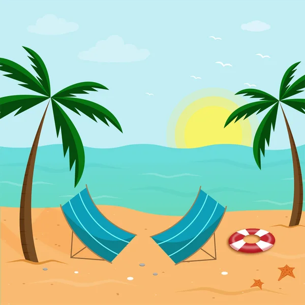  Yaz tatili plaj seti elementleriyle.